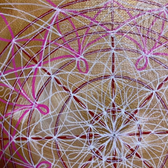 Handmade Metallic Mandala Painting